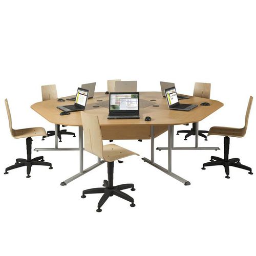 Schreibtisch für Open Space - PALOMA - DPC - modern / Metall / melaminbeschichtet