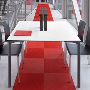Moderner Arbeitstisch - KORYTEM - DPC - Metall / Gestell aus Metall / quadratisch
