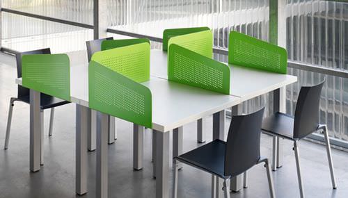 Moderner Tisch - SYNODIS - DPC - Laminat / Gestell aus Metall / rechteckig