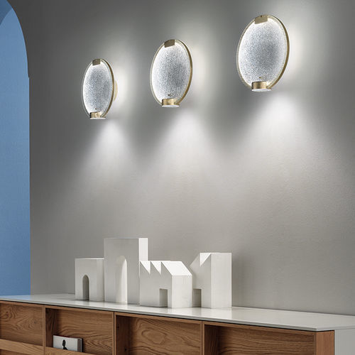 Wandleuchte für den Innenraum - HORO A - Masiero - Metall / Glas / rund