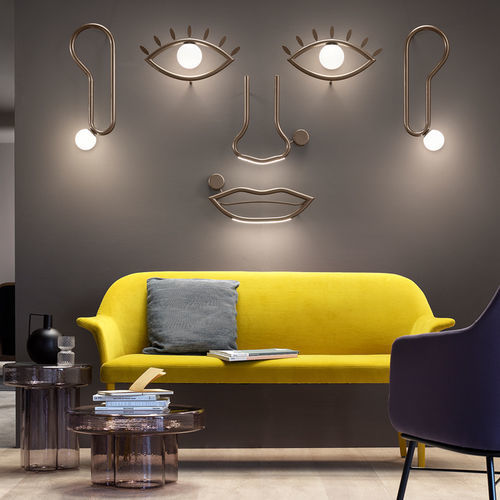 Wandleuchte / originelles Design - VISIO A FULL - Masiero - für den Innenraum / Metall / Glas