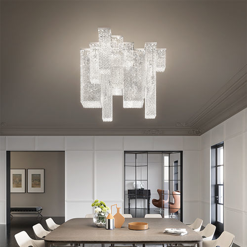 Moderner Kronleuchter - CUBO COMBO PL 100 SQ - Masiero - Metall / Glas / Kristall