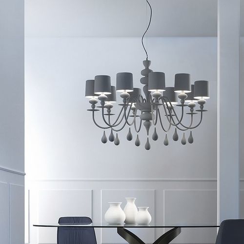 Moderner Kronleuchter - EVA S SERIES - Masiero - Aluminium / Harz / für Gewerbegebrauch