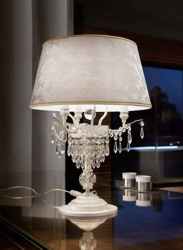 Tischlampe - GLASSÉ TL3 P01 - Masiero - Metall / Kristall / Stoff