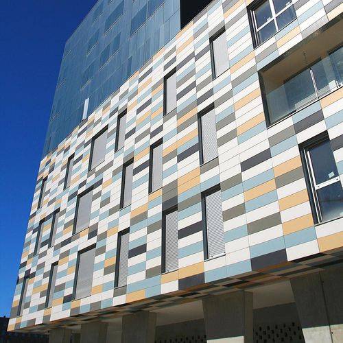 Fassadenverkleidung für hinterlüftete Fassade - COPING - FAVETON - Folie / Keramik / vertikal