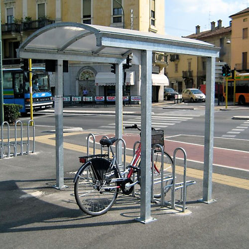 Polycarbonat-Überdachungen-Fahrradunterstand - GALLERIA - Euroform K. Winkler GmbH - galvanisiertem Stahl / für öffentliche Bereiche / für städtische Bereiche