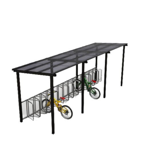 Stahl-Fahrradunterstand - LIGHT - Euroform K. Winkler GmbH - für öffentliche Bereiche / für städtische Bereiche