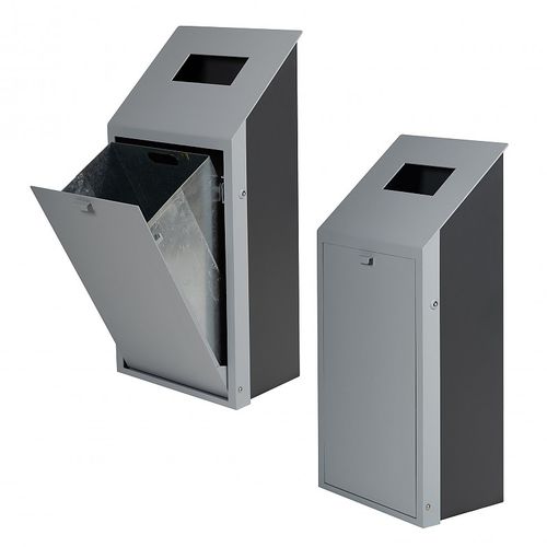 Park-Abfallbehälter - CUBE - Euroform K. Winkler GmbH - galvanisiertem Stahl / mit Schwingdeckel / für Außenbereich