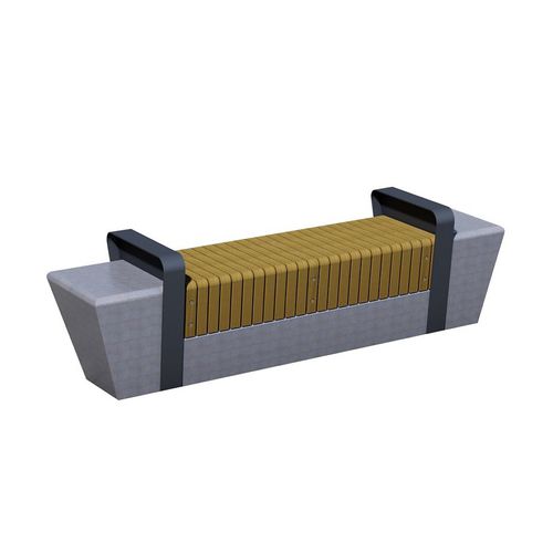 Moderne Bank für den öffentlichen Raum - ASHINGTON S - Euroform K. Winkler GmbH - Holz / Beton / ohne Rückenlehne