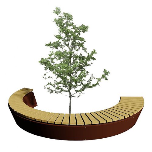 Moderne Bank für den öffentlichen Raum - FIRENZE - Euroform K. Winkler GmbH - Laubholz / ohne Rückenlehne / ohne Armlehnen