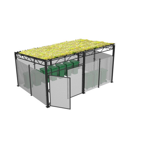 Selbsttragende Pergola - VIA VERDE B - Euroform K. Winkler GmbH - galvanisiertem Stahl / Glas / mit orientierbaren Lamellen