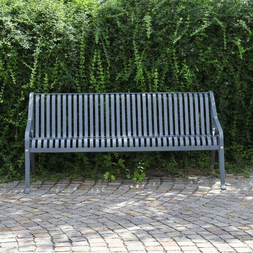 Moderne Bank für den öffentlichen Raum - TULIP - Euroform K. Winkler GmbH - Metall / Eisen / mit Rückenlehne