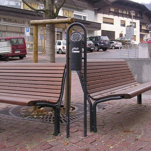 Sockel-Aschenbecher - FUMÉE - Euroform K. Winkler GmbH - wandmontiert / Stahl / galvanisiertem Stahl
