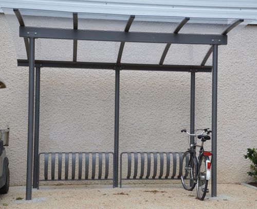Polycarbonat-Überdachungen-Fahrradunterstand - COMBI BIKE - Euroform K. Winkler GmbH - galvanisiertem Stahl / für öffentliche Bereiche / für städtische Bereiche