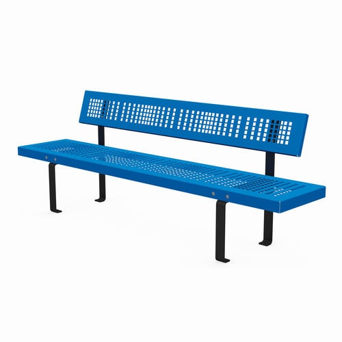 Moderne Bank für den öffentlichen Raum - LINEASEDUTA LIGHT - Euroform K. Winkler GmbH - galvanisiertem Stahl / mit Rückenlehne / ohne Rückenlehne