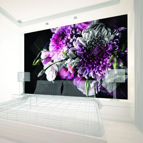 Moderne Tapete - ROMANTIC - Agena Srl - Vlies / Blumenmotiv / Szenen