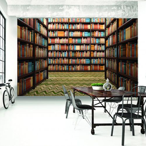 Moderne Tapete - LIBRARY - Agena Srl - Vlies / Bücherregal / Szenen