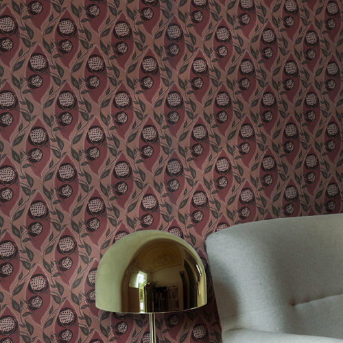 Moderne Tapete - MELOGRANO - Agena Srl - Vlies / Blumenmotiv / mehrfarbig