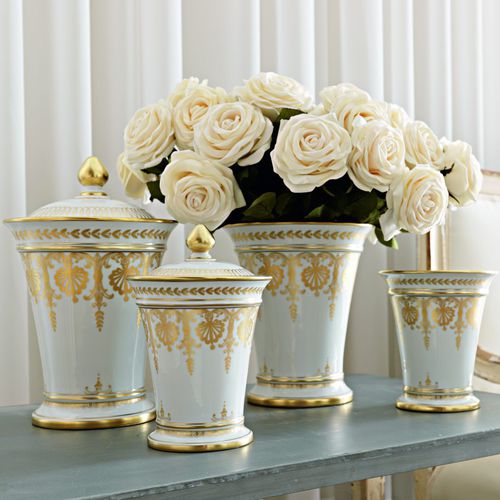 Stil-Vase - IMPERO ORO - Le Porcellane - Porzellan / handgefertigt