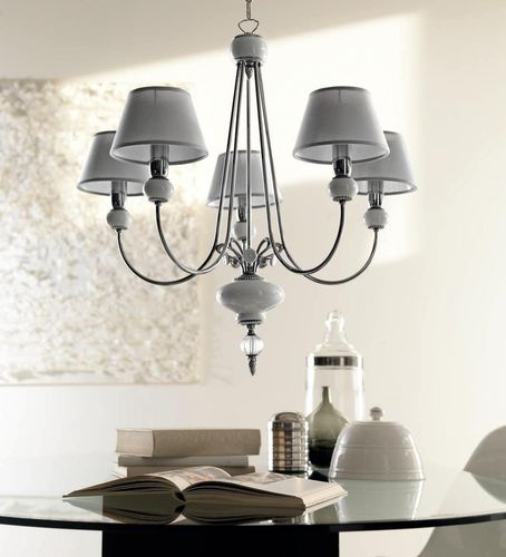 Moderner Kronleuchter - GLAM - Le Porcellane - Muranoglas / Stoff / Porzellan