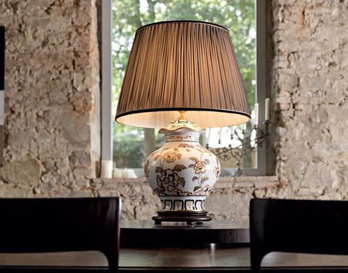 Tischlampe - FIORI CINESI - Le Porcellane - Holz / Porzellan / Stil