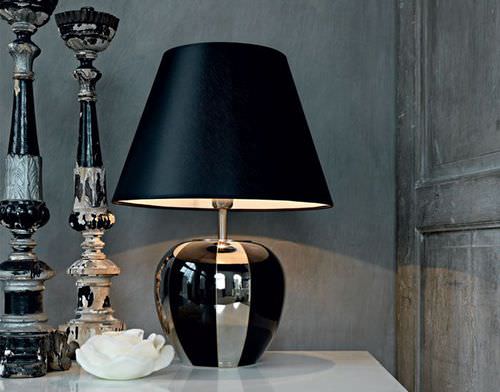 Tischlampe - GALILEO - Le Porcellane - Baumwolle / Porzellan / PVC
