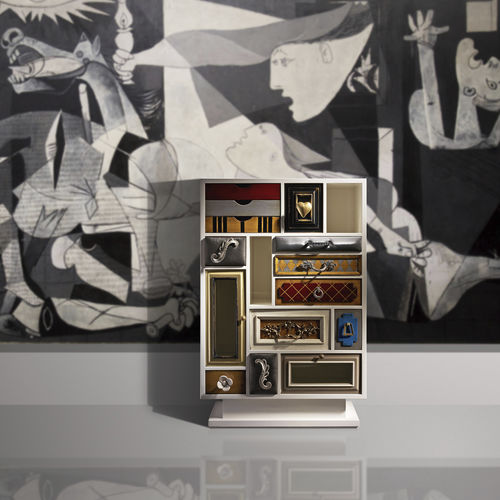 Hohes Sideboard - PUNK - LOLA GLAMOUR - modern / lackiertes Holz / mit Schubladen