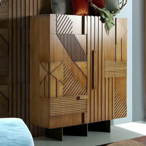 Moderner Kleiderschrank - MYTHO - LOLA GLAMOUR - Holz / mit Schwingtür / maßgefertigt