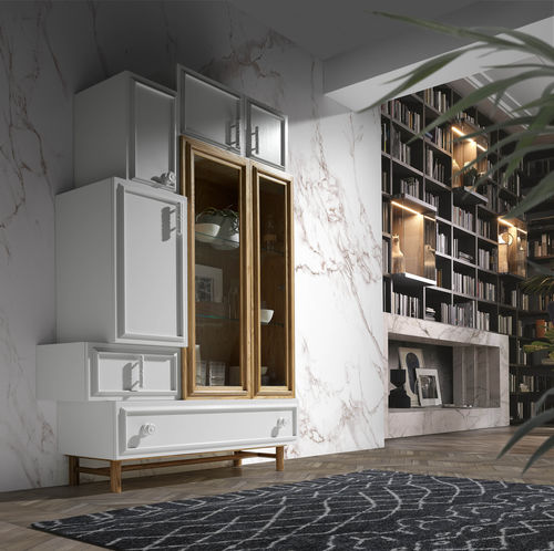 Hohes Sideboard - OH LOLA - LOLA GLAMOUR - modern / lackiertes Holz / maßgefertigt