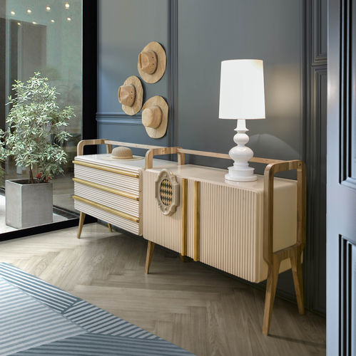 Modernes Sideboard - MATILDA - LOLA GLAMOUR - lackiertes Holz / Nussbaum / maßgefertigt