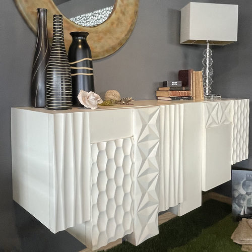 Wandmontierter Konsolentisch - RASCACIELOS - LOLA GLAMOUR - originelles Design / lackiertes Holz / rechteckig