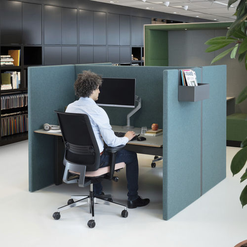 Bodenstehende Bürotrennwand - RETREAT - Ahrend - Stoff / modulierbar / schallisoliert