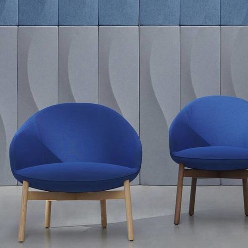 Moderner Sessel - MARINA - Ahrend - Stoff / Polster / blau