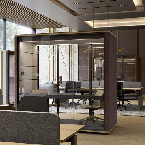 POD-Büro / Akustik - CERENE MEET - Ahrend - modulierbar / mit Glastür / USB