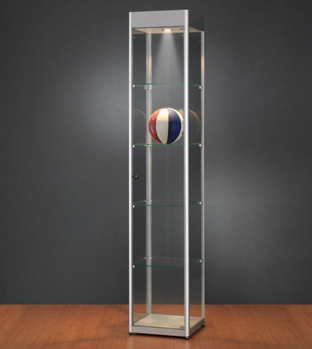 Moderne Vitrine - 116 400 WITH HEADER - SDB Vitrinebouw BV - Glas / Holz / anodisiertes Aluminium