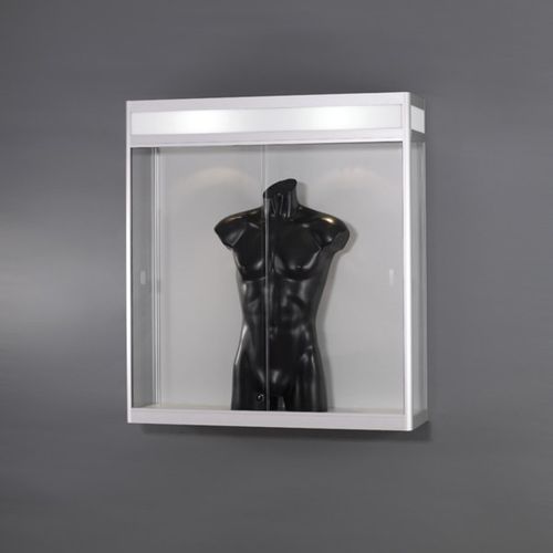 Moderne Vitrine - 114 1000 - SDB Vitrinebouw BV - wandmontiert / Glas / anodisiertes Aluminium