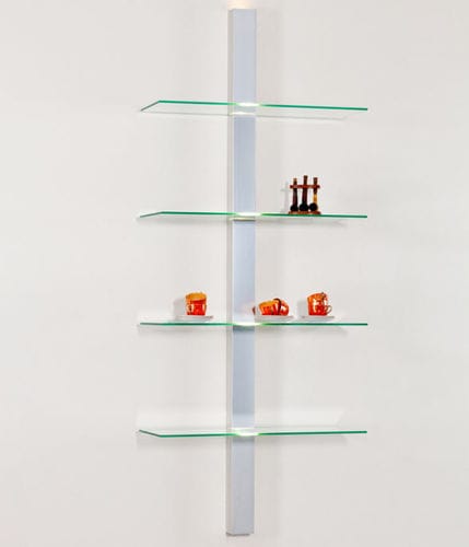 Wandmontiertes Regal - Z1 - SDB Vitrinebouw BV - modern / anodisiertes Aluminium / Glas