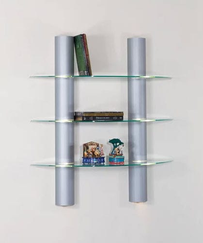 Wandmontiertes Regal - MATRIX 1200 - SDB Vitrinebouw BV - modern / anodisiertes Aluminium / Glas