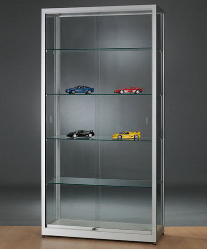 Moderne Vitrine - WME 1000  - SDB Vitrinebouw BV - Glas / Holz / anodisiertes Aluminium