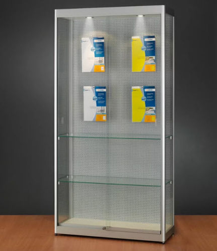 Moderne Vitrine - 315 1000 WITH PERFORATED BACK - SDB Vitrinebouw BV - Glas / Holz / anodisiertes Aluminium