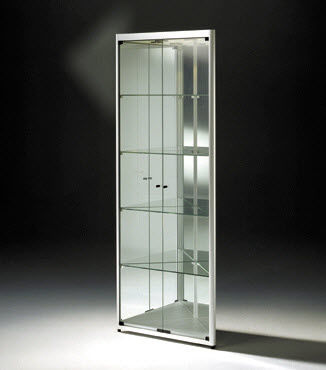 Moderne Vitrine - CORNER DELTA - SDB Vitrinebouw BV - Glas / Holz / anodisiertes Aluminium