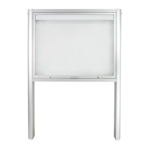 Werbeträger mit hohen Beinen - 1593 21xA4 - SDB Vitrinebouw BV - für Außenbereich / Glas / Stahl