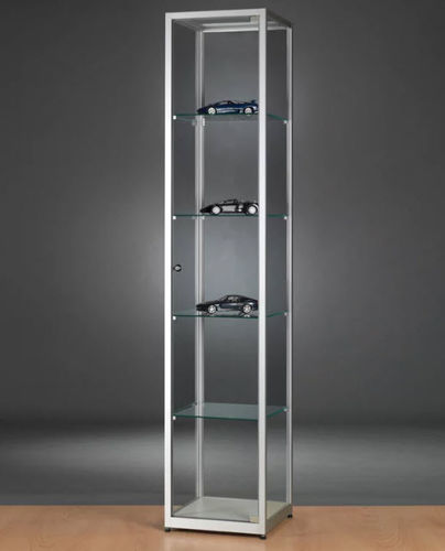 Moderne Vitrine - WMS H400 - SDB Vitrinebouw BV - Glas / Holz / anodisiertes Aluminium
