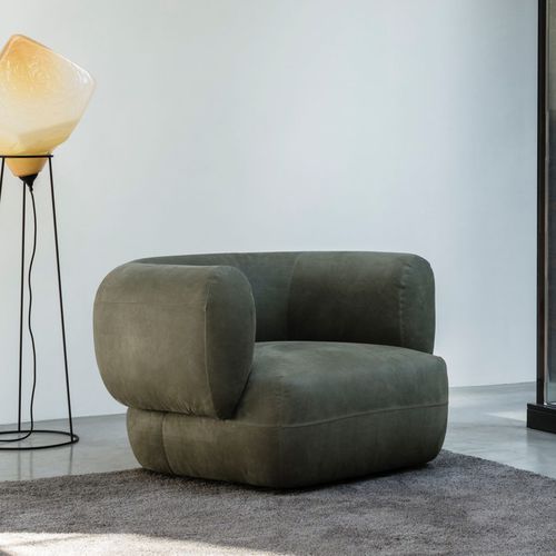 Moderner Sessel - ARP - Linteloo - Leder / Stoff / grün