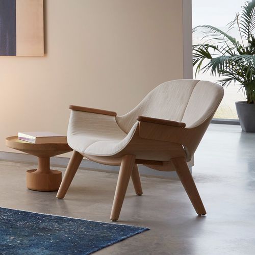 Moderner Sessel - FLORIAN - Linteloo - Leder / Stoff / Eiche