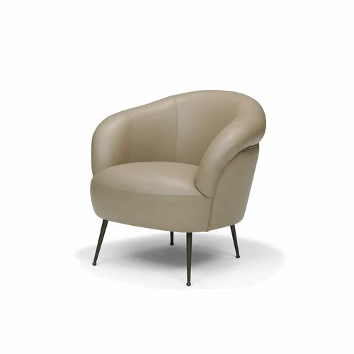 Moderner Sessel - BROOKLYN - Linteloo - Stoff / Leder / Metall