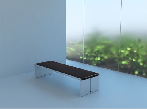 Moderne Gartenbank - BQ 01 - spectrumdesign - Aluminium / für Museen