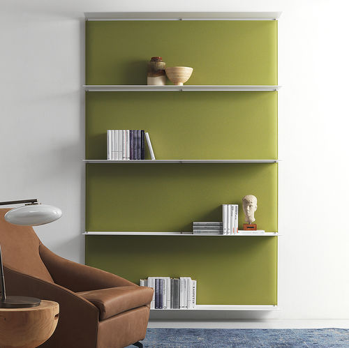 Wandmontiertes Regalsystem - BLADE  - Caimi Brevetti SpA - modern / pulverbeschichteter Stahl / Akustikstoff