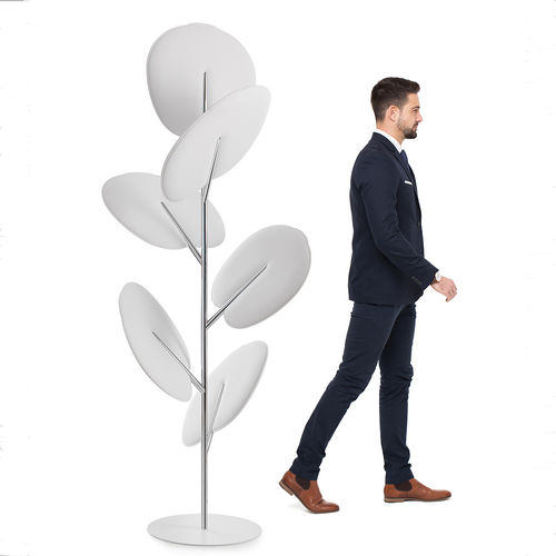 Selbsttragende Schallschluckplatte - BOTANICA TOTEM - Caimi Brevetti SpA - Polyesterfaser / aus verchromtem Metall / für Innenausbau