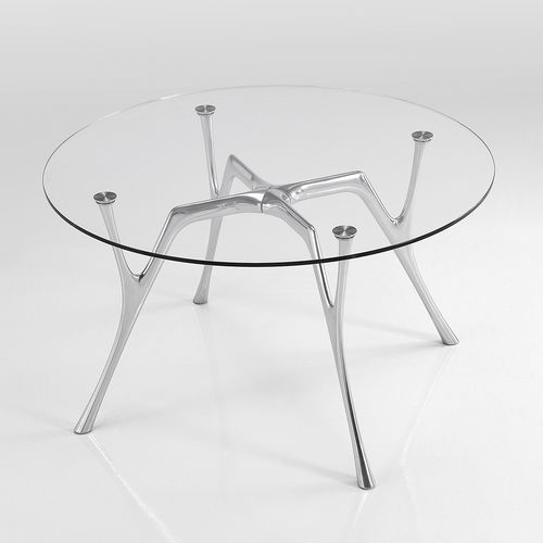 Moderner Tisch - PEGASO GLASS - Caimi Brevetti SpA - Hartglas / Gestell aus Aluminium / rechteckig